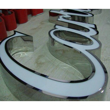 Signage Shop 3D Metal Acero inoxidable borde de soldadura LED iluminado Letreros de letras